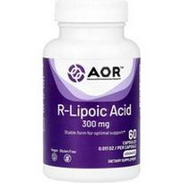 Advanced Orthomolecular Research AOR, R-lipoinė rūgštis, 300 mg, 60 kapsulių