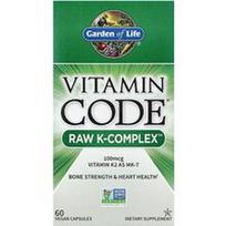 Garden of Life, Vitamino kodas®, RAW K kompleksas™, 60 veganiškų kapsulių