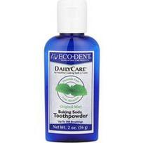 Eco-Dent, „Daily Care™“, dantų milteliai su kepimo soda, originalios mėtos skonio, 56 g