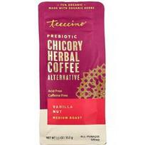 Teeccino, Prebiotinė cikorijų žolelių kavos alternatyva, vanilės ir riešutų skonio, vidutinio skrudinimo, be kofeino, 312 g