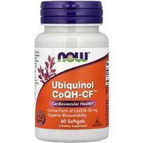 NOW Foods, Ubiquinol CoQH-CF™, 50 mg, 60 minkštųjų gelių