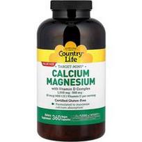 Country Life, Target-Mins®, kalcio, magnio ir vitamino D kompleksas, 360 veganiškų kapsulių