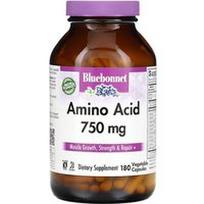 Bluebonnet Nutrition, Amino rūgštis, 750 mg, 180 augalinių kapsulių