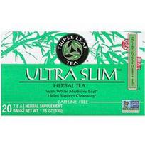 Triple Leaf Tea, „Ultra Slim“ žolelių arbata su baltojo šilkmedžio lapais, be kofeino, 20 arbatos pakelių, 33 g