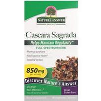 Nature's Answer, Cascara Sagrada, 90 vegetariškų kapsulių (425 mg vienoje kapsulėje)