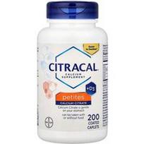 Citracal, Kalcio papildas +D3, Petites, 200 dengtų tablečių