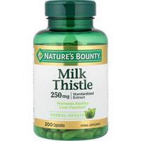 Nature's Bounty, Pieno erškėtis, 250 mg, 200 kapsulių