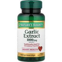 Nature's Bounty, Česnakų ekstraktas, 1000 mg, 100 greito atpalaidavimo minkštųjų kapsulių