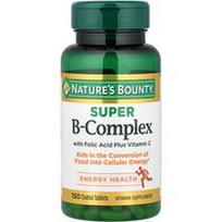 Nature's Bounty, Super B kompleksas su folio rūgštimi ir vitaminu C, 150 dengtų tablečių