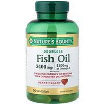 Nature's Bounty, Žuvų taukai, bekvapiai, 90 dengtų minkštųjų kapsulių (1200 mg vienoje minkštojoje kapsulėje)