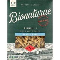 Bionaturae, Ryžių ir lęšių makaronai be glitimo, Fusilli, 12 uncijų (340 g)