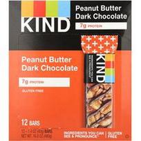 KIND Bars, Baltymų batonėliai, žemės riešutų sviesto juodasis šokoladas, 12 batonėlių, po 1.4 uncijos (40 g)