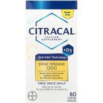 Citracal, Kalcio papildas + D3, pailginto atpalaidavimo 1200, 80 dengtų tablečių