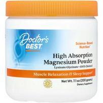 Doctor's Best, Didelės absorbcijos magnio milteliai, 7.1 oz (200 g)