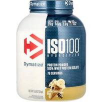 Dymatize, ISO100® hidrolizuotas, 100% išrūgų baltymų izoliatas, gurmaniška vanilė, 5 svarai (2,3 kg)
