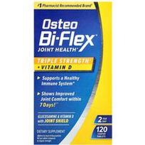 Osteo Bi-Flex, Sąnarių sveikata + vitaminas D, trigubo stiprumo, 120 dengtų tablečių