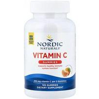 Nordic Naturals, Vitamino C guminukai, mandarinas, 120 guminukų (125 mg viename guminuke)