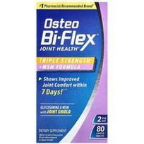 Osteo Bi-Flex, Sąnarių sveikata, trigubo stiprumo + MSM formulė, 80 dengtų tablečių