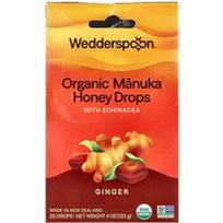 Wedderspoon, Organinio Manuka medaus lašai su ežiuole ir imbieru, 20 lašų, 120 g