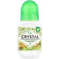 CRYSTAL, Mineralais praturtintas dezodorantas Roll-On, vanilė ir jazminas, 2,25 fl oz (66 ml)