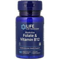 Life Extension, Bioaktyvūs folatai ir vitaminas B12, 90 vegetariškų kapsulių