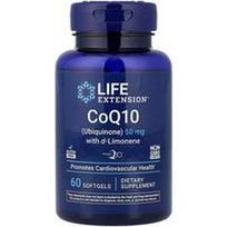Life Extension, CoQ10 su d-limonenu, 60 minkštųjų kapsulių