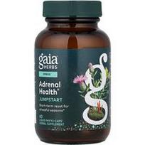 Gaia Herbs, Antinksčių sveikata®, Jump Start, 60 veganiškų skystų fito-dangtelių