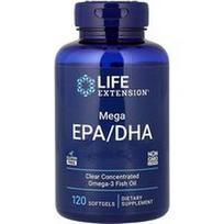 Life Extension, Mega EPA/DHA, 120 minkštųjų kapsulių