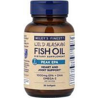 Wiley's Finest, Laukiniai Aliaskos žuvų taukai, Peak EPA, 30 minkštųjų gelių