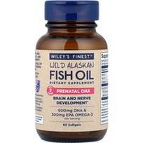 Wiley's Finest, Laukiniai Aliaskos žuvų taukai, prenataliniai DHR, 60 minkštųjų gelių