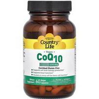 Country Life, Veganiškas kofermentas Q10, 100 mg, 60 veganiškų kapsulių