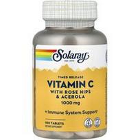 Solaray, Laikas atpalaiduojantis vitaminas C su erškėtuogėmis ir Acerola, 1 000 mg, 100 tablečių
