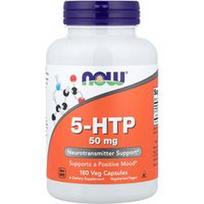 NOW Foods, 5-HTP, 50 mg, 180 vegetariškų kapsulių