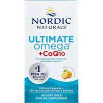 Nordic Naturals, „Ultimate Omega®“ + kofermentas Q10, citrinų skonio, 60 minkštųjų kapsulių