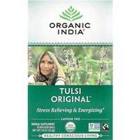 Organic India, Tulsi arbata, originali, be kofeino, 18 užpilų pakelių, 32,4 g