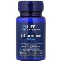 Life Extension, L-karnitinas, 500 mg, 30 vegetariškų kapsulių