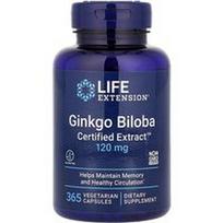 Life Extension, Ginkmedis, 120 mg, 365 vegetariškos kapsulės