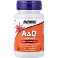 NOW Foods, Vitaminas A ir D, 100 minkštųjų kapsulių