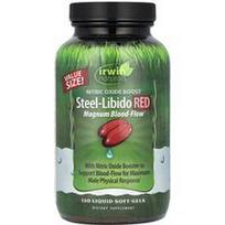 Irwin Naturals, Steel-Libido Red®, Magnum Blood-Flow, 150 skystų minkštų gelių
