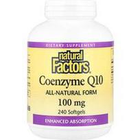 Natural Factors, Kofermentas Q10, 100 mg, 240 minkštųjų gelių