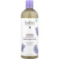 Babo Botanicals, Burbulinė vonia ir prausimasis, raminančios levandos, 15 fl oz (450 ml)