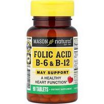 Mason Natural, Folio rūgštis B6 ir B12, 90 tablečių
