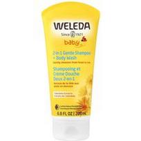 Weleda, Kūdikiams, 2 viename švelnus šampūnas + prausiklis kūnui su medetkų ekstraktais, 200 ml
