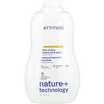 ATTITUDE, Grindų paviršių valiklis, plytelėms ir medienai, citrusinių vaisių žievelės, 1,04 l (35,2 fl oz)