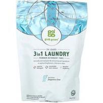 Grab Green, 3 viename skalbimo miltelių kapsulės, be kvapiklių, 24 skalbimai, 384 g