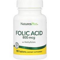 NaturesPlus, Folio rūgštis kaip metilfolatas, 800 mcg, 90 tablečių