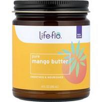 Life-flo, Grynas mango sviestas, 9 fl oz (266 ml)