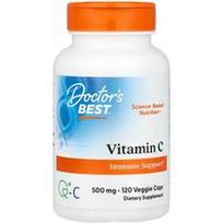 Doctor's Best, Vitaminas C, 500 mg, 120 vegetariškų kapsulių