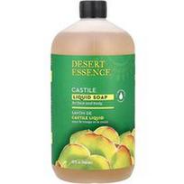 Desert Essence, Kastilijos skystas muilas veidui ir kūnui, 946 ml