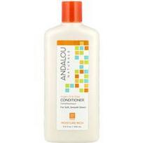 Andalou Naturals, Kondicionierius, drėkinamasis, su argano aliejumi ir taukmedžio aliejumi, švelniam ir glotniam blizgesiui, 340 ml